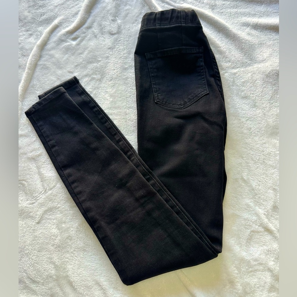 Free People Jeans stretchy waist, size W24, Black